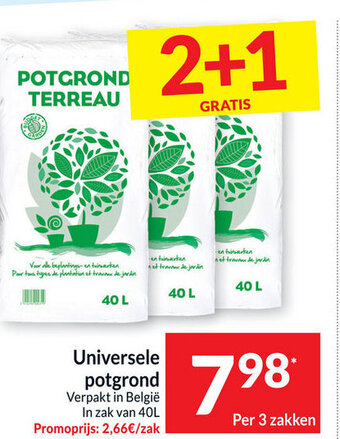 Intermarché Universele potgrond per 3 zakken aanbieding