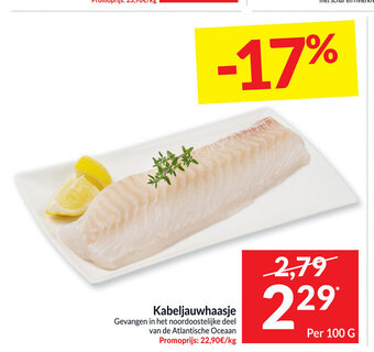 Intermarché Kabeljauwhaasje per 100g aanbieding