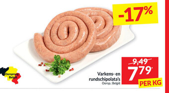 Intermarché Varkens- en rundschipolata's per kg aanbieding