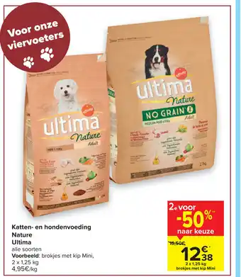 Carrefour Nature Ultima Katten-en hondenvoeding aanbieding