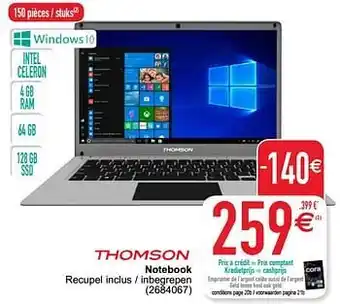 Thomson notebook recupel inclus - inbegrepen