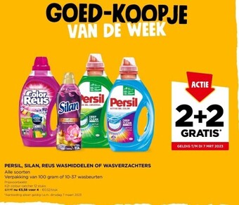Jumbo Persil, silan, reus wasmiddelen of wasverzachters aanbieding