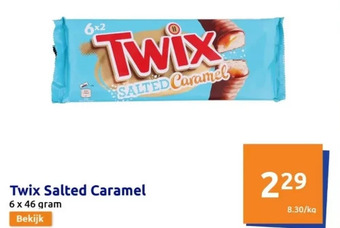 Action Twix salted caramel aanbieding
