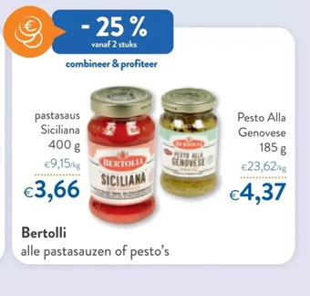 OKay Bertolli pesto alla genovese 185 g aanbieding