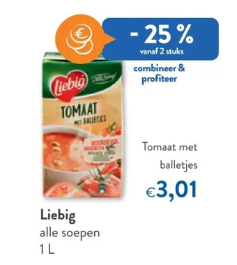 OKay Liebig alle soepen 1l aanbieding