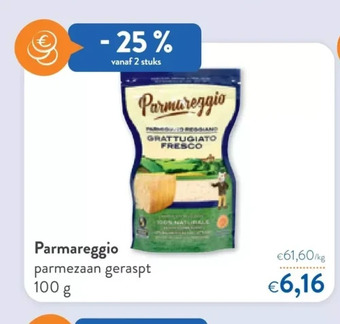OKay Parmareggio parmezaan geraspt 100 g aanbieding