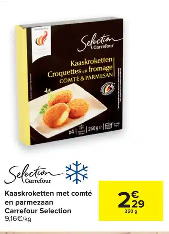 Carrefour Carrefour Selection Kaaskroketten met comté en parmezaan aanbieding