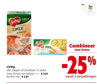 Colruyt Liebig alle soepen of bouillons 14 stuks aanbieding