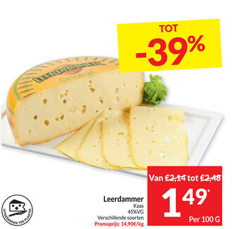 Intermarché leerdammer Original Per 100g aanbieding