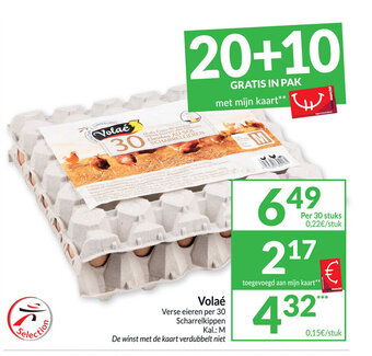 Intermarché Volae Verse eieren Per 30 Scharrelkippen aanbieding