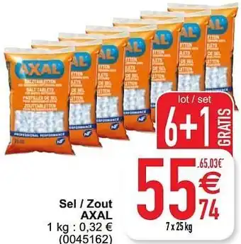 Sel - zout axal 7 x 25 kg