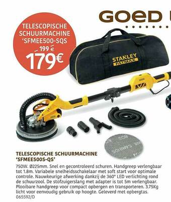HandyHome Telescopische Schuurmachine 'sfmee500s-qs' Stanley aanbieding