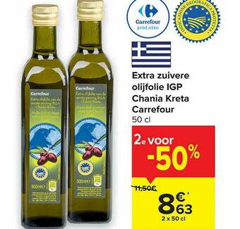 Carrefour Extra Zuivere Olijfolie Igp Chania Kreta Carrefour aanbieding