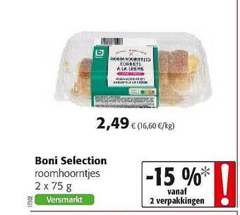 Colruyt Boni Selection Roomhoorntjes aanbieding