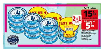 Auchan Tonijn In Eigen Nat Petit Navire aanbieding