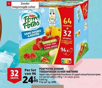 Pom'potes Zonder Toegevoegde Suiker Materne