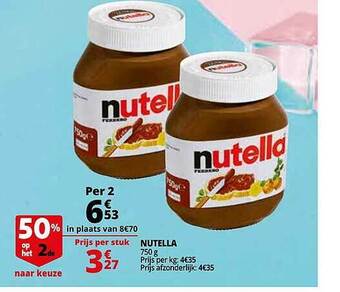 Auchan Nutella aanbieding