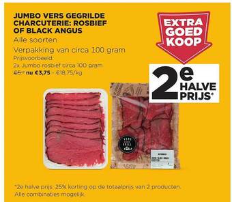 Jumbo Vers Gegrilde Charcuterie: Rosbief Of Black Angus