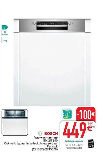 Cora Bosch Vaatwasmachine Smi2its40 aanbieding