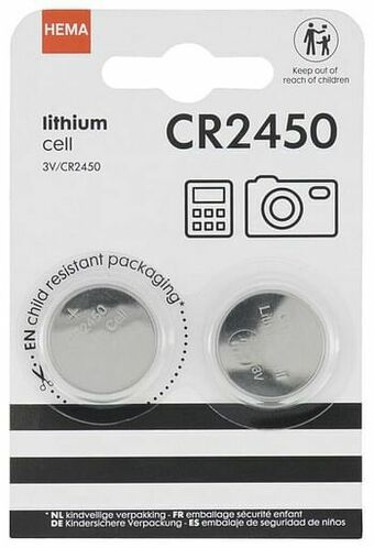 HEMA HEMA CR2450 Lithium Batterijen - 2 Stuks aanbieding