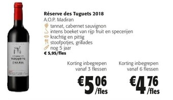 Colruyt Réserve des tuguets 2018 aanbieding