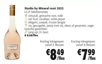 Colruyt Studio by miraval rosé 2022 aanbieding