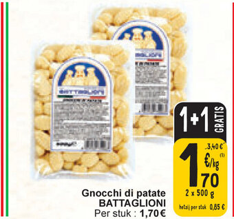 Cora Battaglioni Gnocchi di Patate 2 x 500g aanbieding