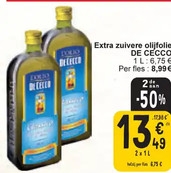 Cora De Cecco Extra Zuivere Olijfolie 2 x 1L aanbieding