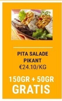Pita salade pikant