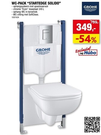 Hubo Wc-pack “startedge solido” aanbieding