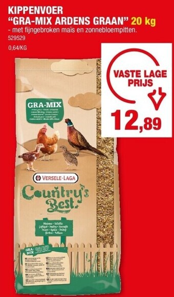 Hubo Kippenvoer “gra-mix ardens graan” 20 kg aanbieding