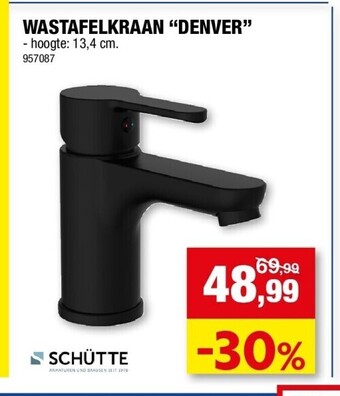 Hubo Wastafelkraan “denver” aanbieding