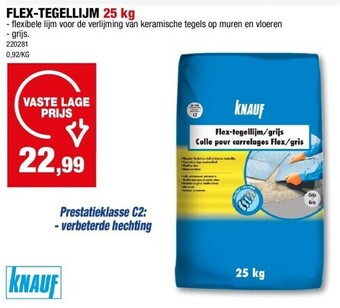Hubo Flex-tegellijm 25 kg aanbieding
