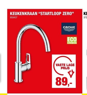 Hubo Keukenkraan “startloop zero” aanbieding