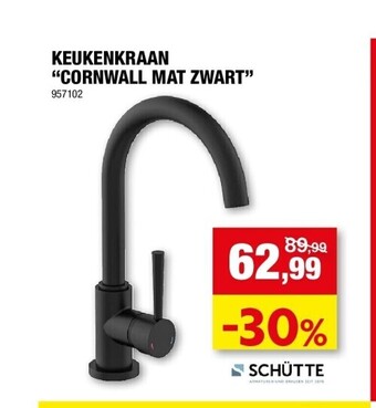 Hubo Keukenkraan “cornwall mat zwart” aanbieding