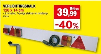Hubo Verlichtingsbalk 120 x 14 cm aanbieding