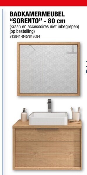 Hubo Badkamermeubel “sorento” - 80 cm aanbieding