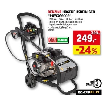 Hubo Benzine hogedrukreiniger “powxg9009” aanbieding