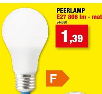Hubo Peerlamp e27 806 im - mat aanbieding