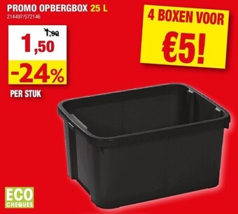Hubo Promo opbergbox 25 l aanbieding