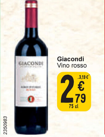 Cora Giacondi vino rosso 75cl aanbieding