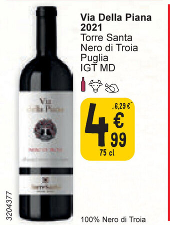 Cora Via della piana 2021 torre santa nero di troia puglia IGT MD 75cl aanbieding