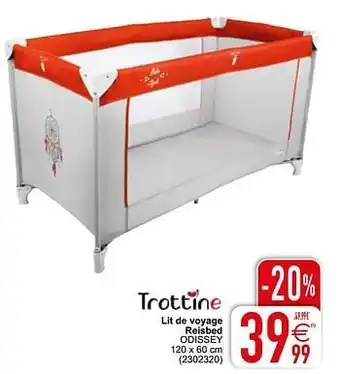 Cora Lit de voyage reisbed odissey 120 x 60 cm aanbieding