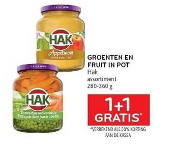 Groenten en fruit in pot hak