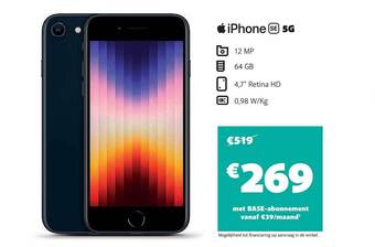 Base Iphone se 5g aanbieding