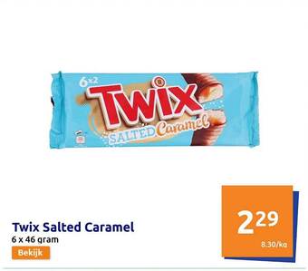 Action Twix salted caramel aanbieding