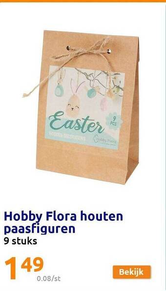 Action Hobby flora houten paasfiguren aanbieding