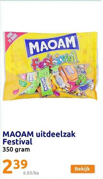 Action Maoam uitdeelzak festival aanbieding