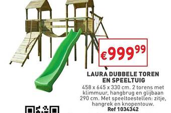 Laura dubbele toren en speeltuig