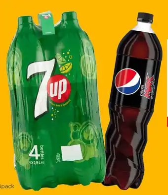 Jumbo Pepsi of 7-Up, prijsvoorbeeld: pepsi max zero 1,5 liter aanbieding